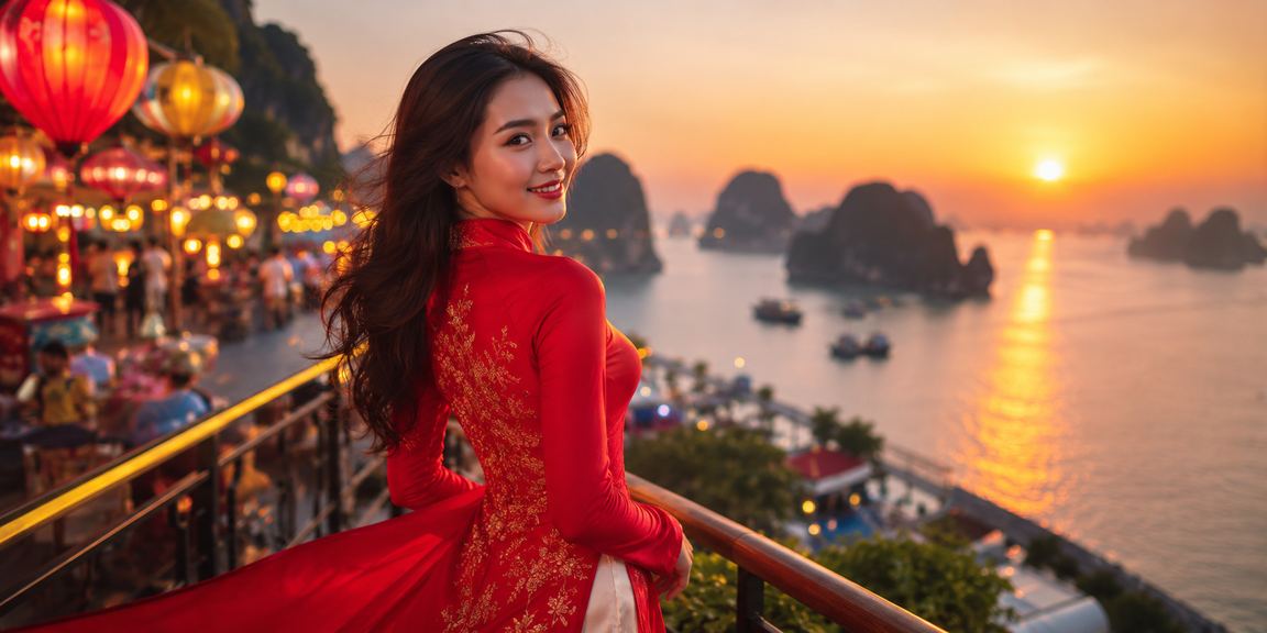 Người dùng Việt Nam sử dụng ứng dụng cá cược k400 trên điện thoại di động tại vịnh Hạ Long